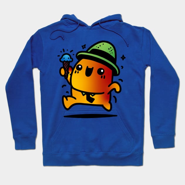 Cute Ice Cream Character Hoodie by Red Sky Merchandise